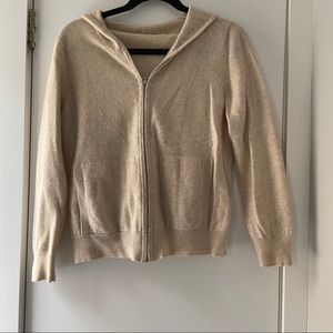 Cashmere Zip Up Sweater